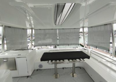 Protection UV de cockpit catamaran -MERIDA artisans sellier voilier et ameublement